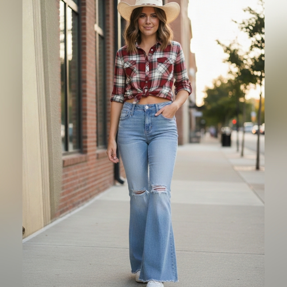 Shyanne Light Blue Flare Jeans